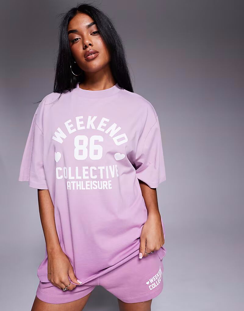 Футболка Weekend Collective co-ord с принтом в виде сердечек с эффектом омбре сиреневого цвета Asos Weekend Collective, Фиолетовый, Футболка Weekend Collective co-ord с принтом в виде сердечек с эффектом омбре сиреневого цвета Asos Weekend Collective
Футболка Weekend Collective co-ord с принтом в виде сердечек с эффектом омбре сиреневого цвета Asos Weekend Collective, Фиолетовый, Футболка Weekend Collective co-ord с принтом в виде сердечек с эффектом омбре сиреневого цвета Asos Weekend Collective