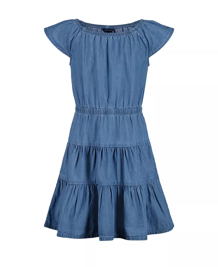 Джинсовое платье с ярусами и расклешенными рукавами для девочек и малышек Tommy Hilfiger, синий
Джинсовое платье с ярусами и расклешенными рукавами для девочек и малышек Tommy Hilfiger, синий