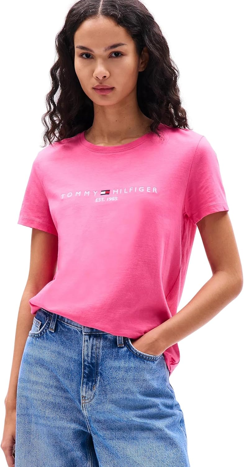 Женская футболка с полосатым логотипом Tommy Hilfiger, Embroidered-Logo Fandango Pink
Женская футболка с полосатым логотипом Tommy Hilfiger, Embroidered-Logo Fandango Pink