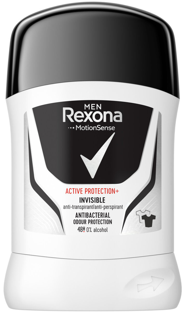 Rexona, Men Active Protection+ Invisible, дезодорант-стик, 50 мл
Rexona, Men Active Protection+ Invisible, дезодорант-стик, 50 мл