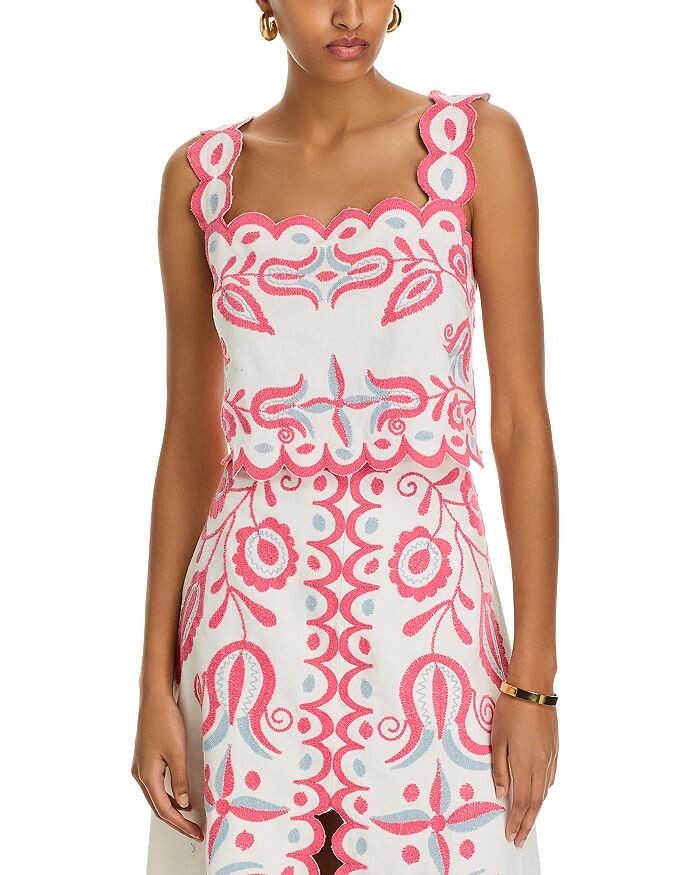 Вышитый топ Eevi Sea, мультиколор 
Вышитый топ Eevi Sea, мультиколор