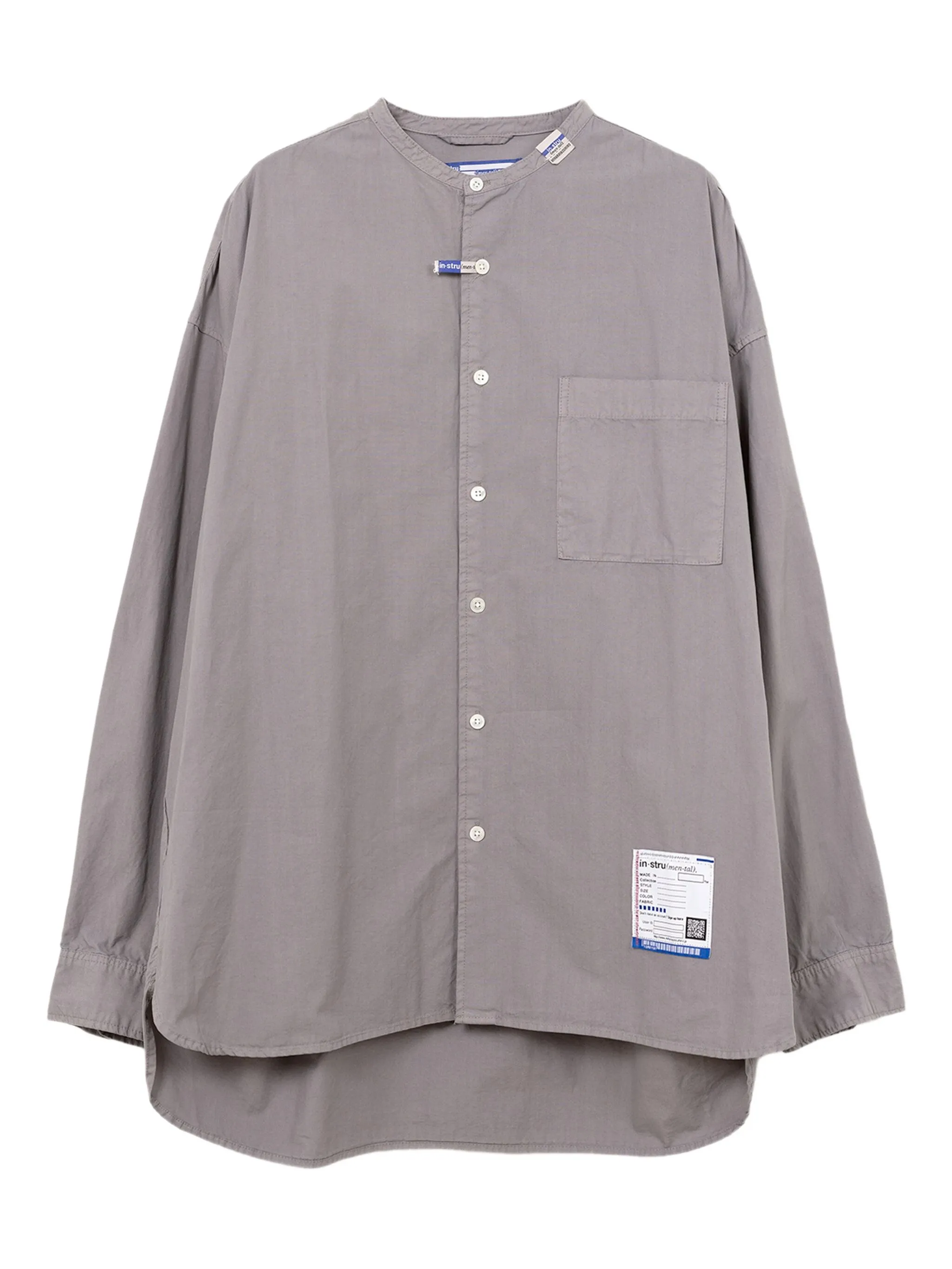 Рубашка с воротником-стойкой и длинными рукавами In・Stru(Men-Tal)., серый
Рубашка с воротником-стойкой и длинными рукавами In・Stru(Men-Tal)., серый