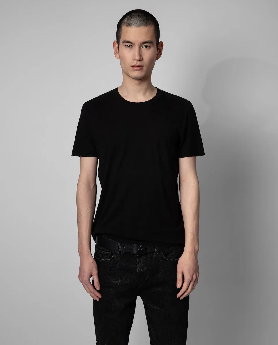 Мужская хлопковая футболка с короткими рукавами Stockholm Zadig & Voltaire, чёрный
Мужская хлопковая футболка с короткими рукавами Stockholm Zadig & Voltaire, чёрный