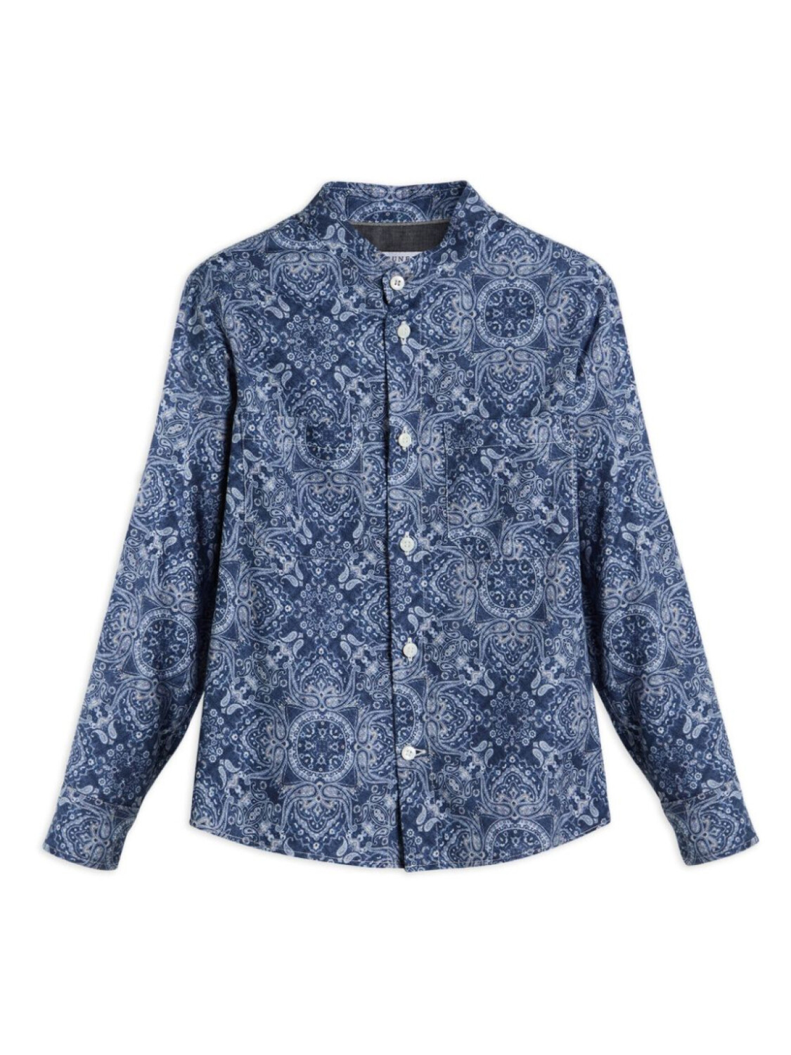 Brunello Cucinelli Kids рубашка с воротником-стойкой, синий
Brunello Cucinelli Kids рубашка с воротником-стойкой, синий