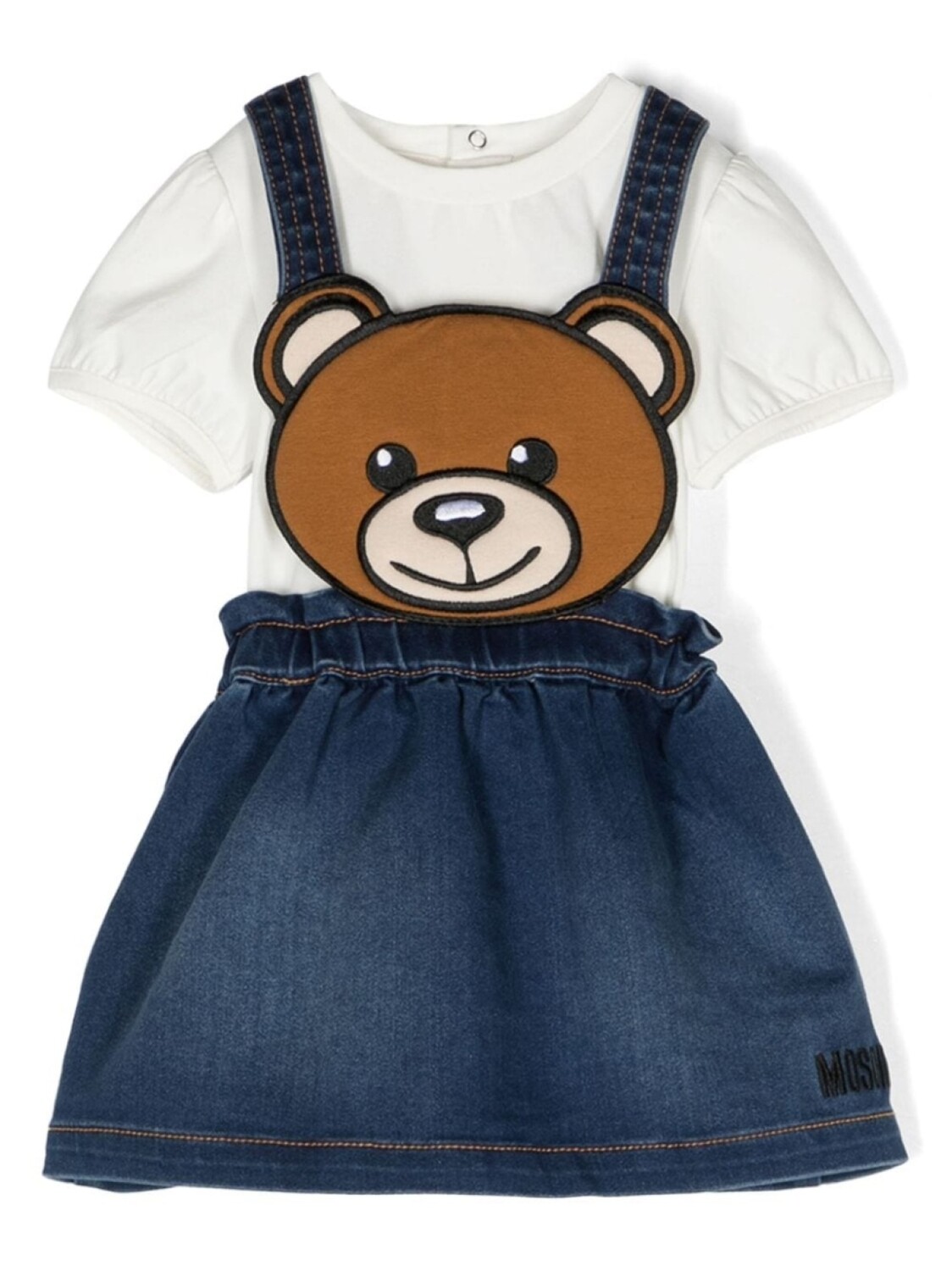 Moschino Kids комплект Teddy Bear из сарафана и футболки, синий
Moschino Kids комплект Teddy Bear из сарафана и футболки, синий
