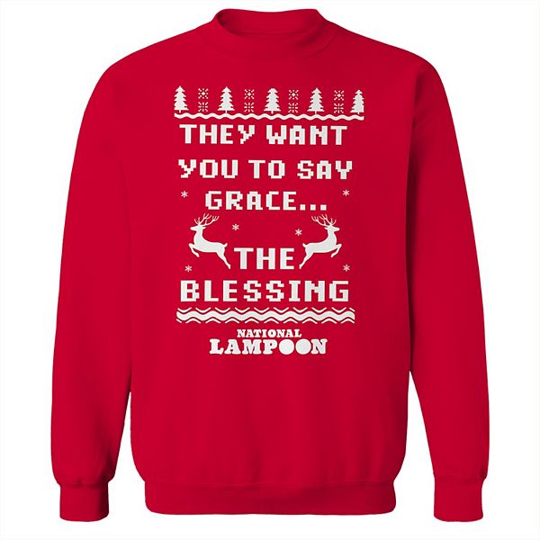 Мужской свитшот National Lampoon's Christmas Vacation с принтом "They want you to say grace" Licensed Character
Мужской свитшот National Lampoon's Christmas Vacation с принтом "They want you to say grace" Licensed Character