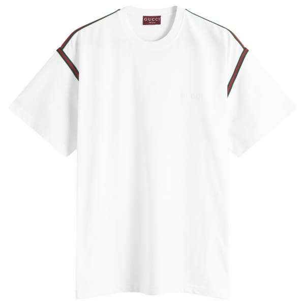 Футболка из хлопчатобумажной ленты Gucci, мультиколор 
Футболка из хлопчатобумажной ленты Gucci, мультиколор