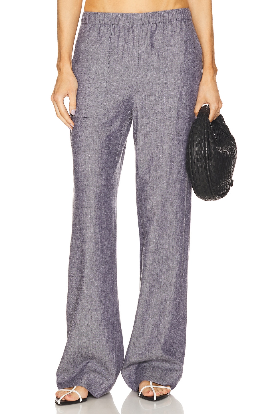 Повседневные брюки средней посадки на резинке Vince, mid indigo 
Повседневные брюки средней посадки на резинке Vince, mid indigo