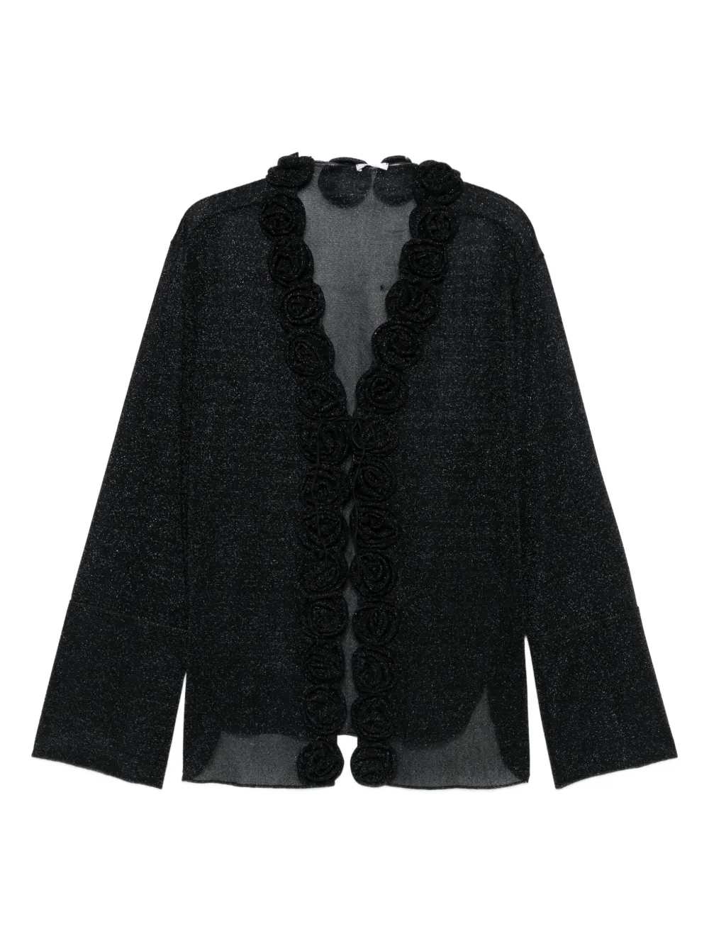 Блузка с блестками, украшенная розами Oséree, черный
Блузка с блестками, украшенная розами Oséree, черный