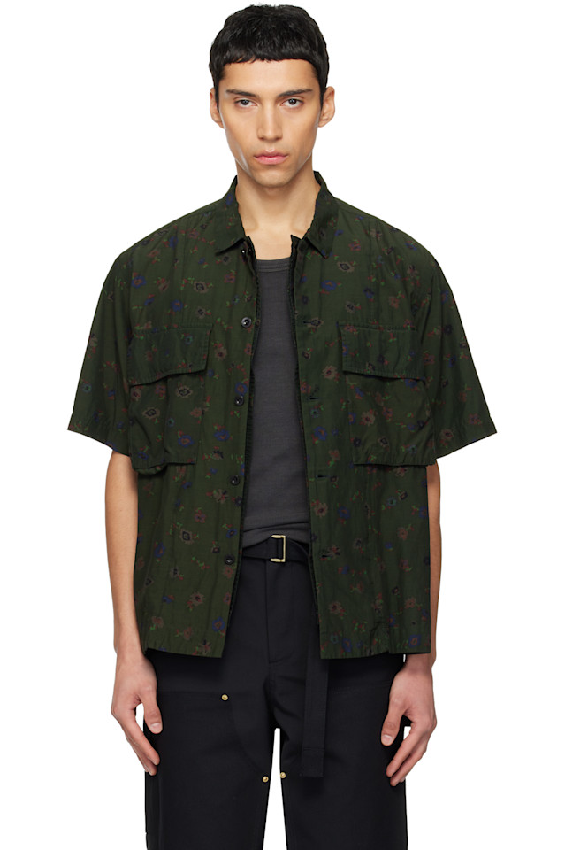 Sacai Рубашка цвета хаки с цветочным принтом, окрашенная в разные цвета
Sacai Рубашка цвета хаки с цветочным принтом, окрашенная в разные цвета