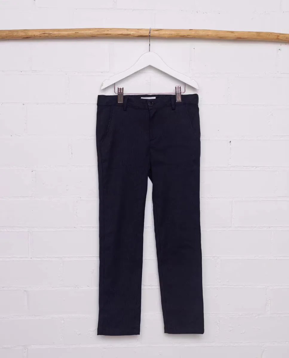 Брюки из хлопка для мальчиков с петлями для ремня на талии Fina Ejerique, тёмно-синий
Брюки из хлопка для мальчиков с петлями для ремня на талии Fina Ejerique, тёмно-синий