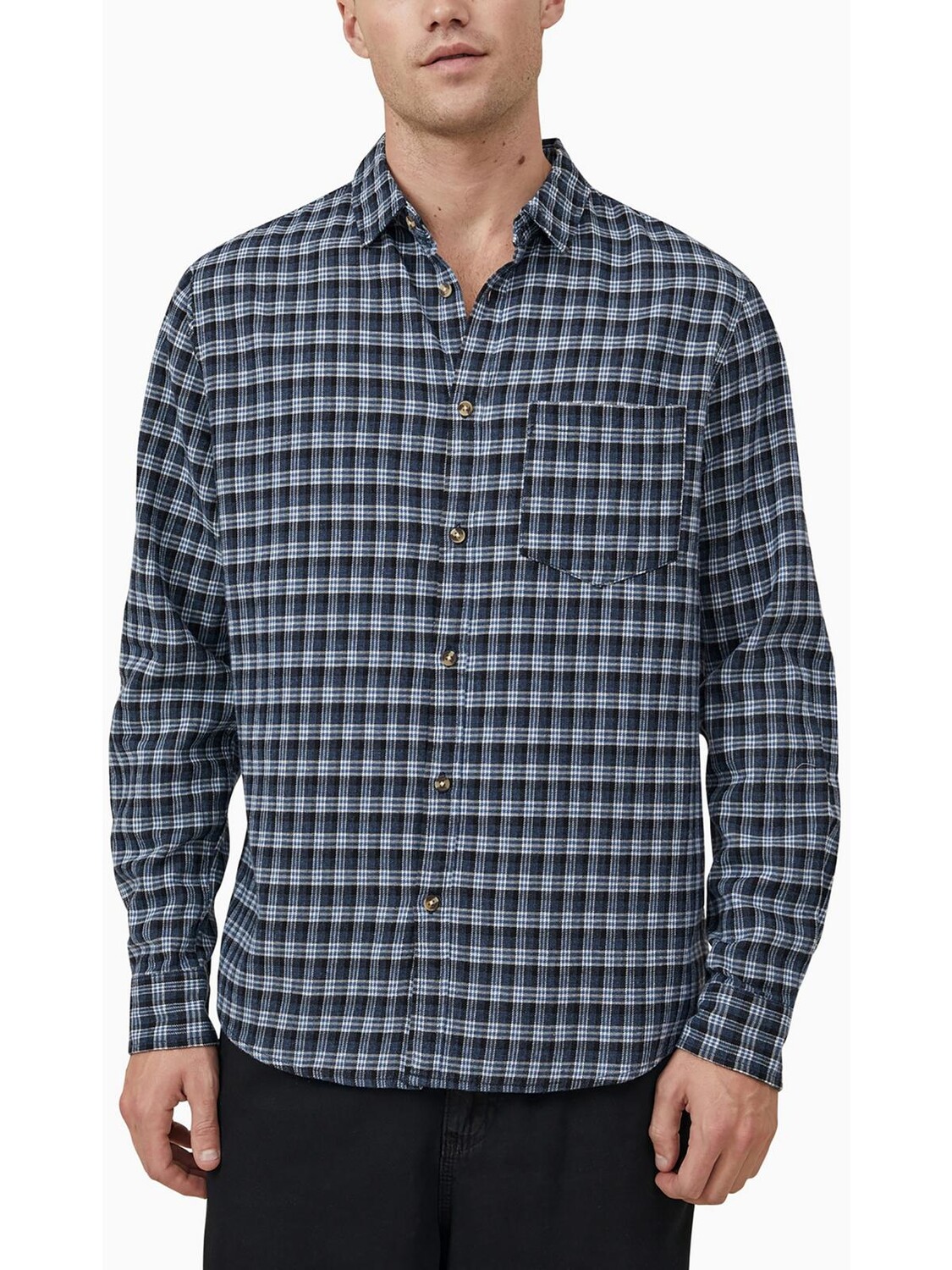 Мужская рубашка на пуговицах с клетчатым воротником Camden Cotton On, цвет Navy Micro Check
Мужская рубашка на пуговицах с клетчатым воротником Camden Cotton On, цвет Navy Micro Check