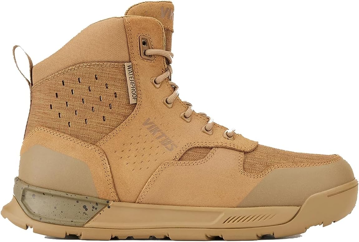 Мужские походные ботинки VIKTOS с высокой 15 см подошвой, прочные, противоскользящие, дышащие, надежные, водонепроницаемые и устойчивые к погодным условиям, Coyote
Мужские походные ботинки VIKTOS с высокой 15 см подошвой, прочные, противоскользящие, дышащие, надежные, водонепроницаемые и устойчивые к погодным условиям, Coyote