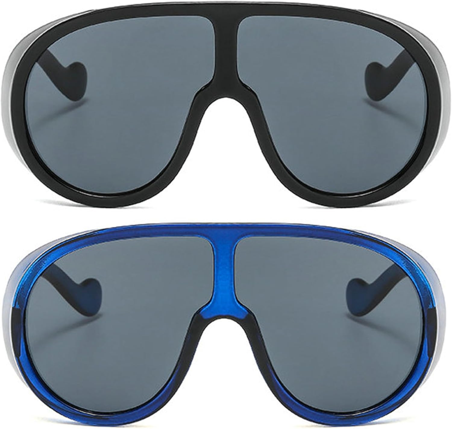 Willochra Модные солнцезащитные очки-маска Fashion Wave для женщин и мужчин, стильные большие солнцезащитные очки, футуристический щит, панк-очки в стиле Y2K, 2pcs-blue&black
Willochra Модные солнцезащитные очки-маска Fashion Wave для женщин и мужчин, стильные большие солнцезащитные очки, футуристический щит, панк-очки в стиле Y2K, 2pcs-blue&black