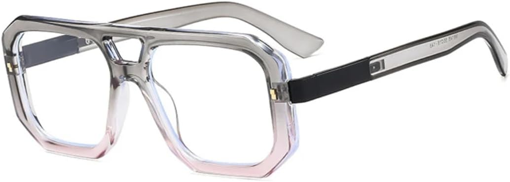 Солнцезащитные очки с двойной перемычкой для женщин и мужчин, роскошные, в стиле ретро, с прозрачными линзами, градиентной подсветкой, защитой от УФ-излучения UV400 и заклепками UATXTAU, Grey Pink Clear
Солнцезащитные очки с двойной перемычкой для женщин и мужчин, роскошные, в стиле ретро, с прозрачными линзами, градиентной подсветкой, защитой от УФ-излучения UV400 и заклепками UATXTAU, Grey Pink Clear