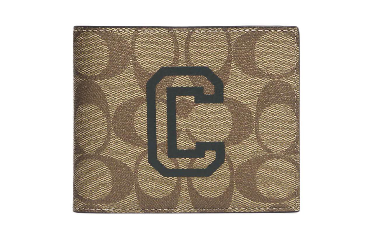 COACH Мужской бумажник из искусственной кожи с держателем для карт цвета хаки
COACH Мужской бумажник из искусственной кожи с держателем для карт цвета хаки