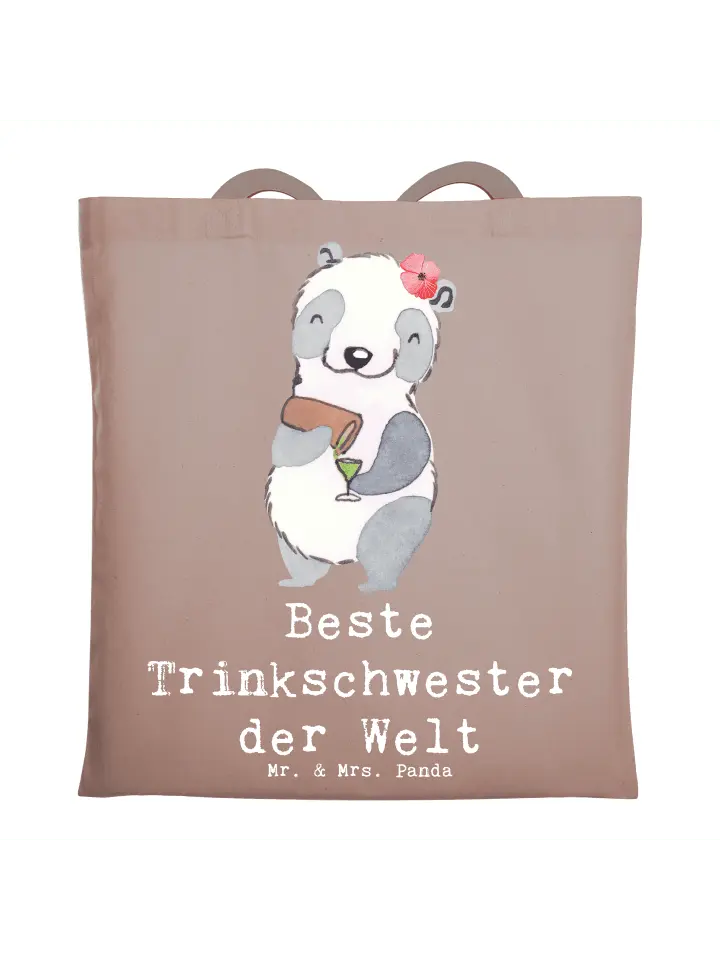 Сумка для переноски Mr & Mrs Panda Panda Beste Trinkschwester der Welt, пастельно-коричневый
Сумка для переноски Mr & Mrs Panda Panda Beste Trinkschwester der Welt, пастельно-коричневый