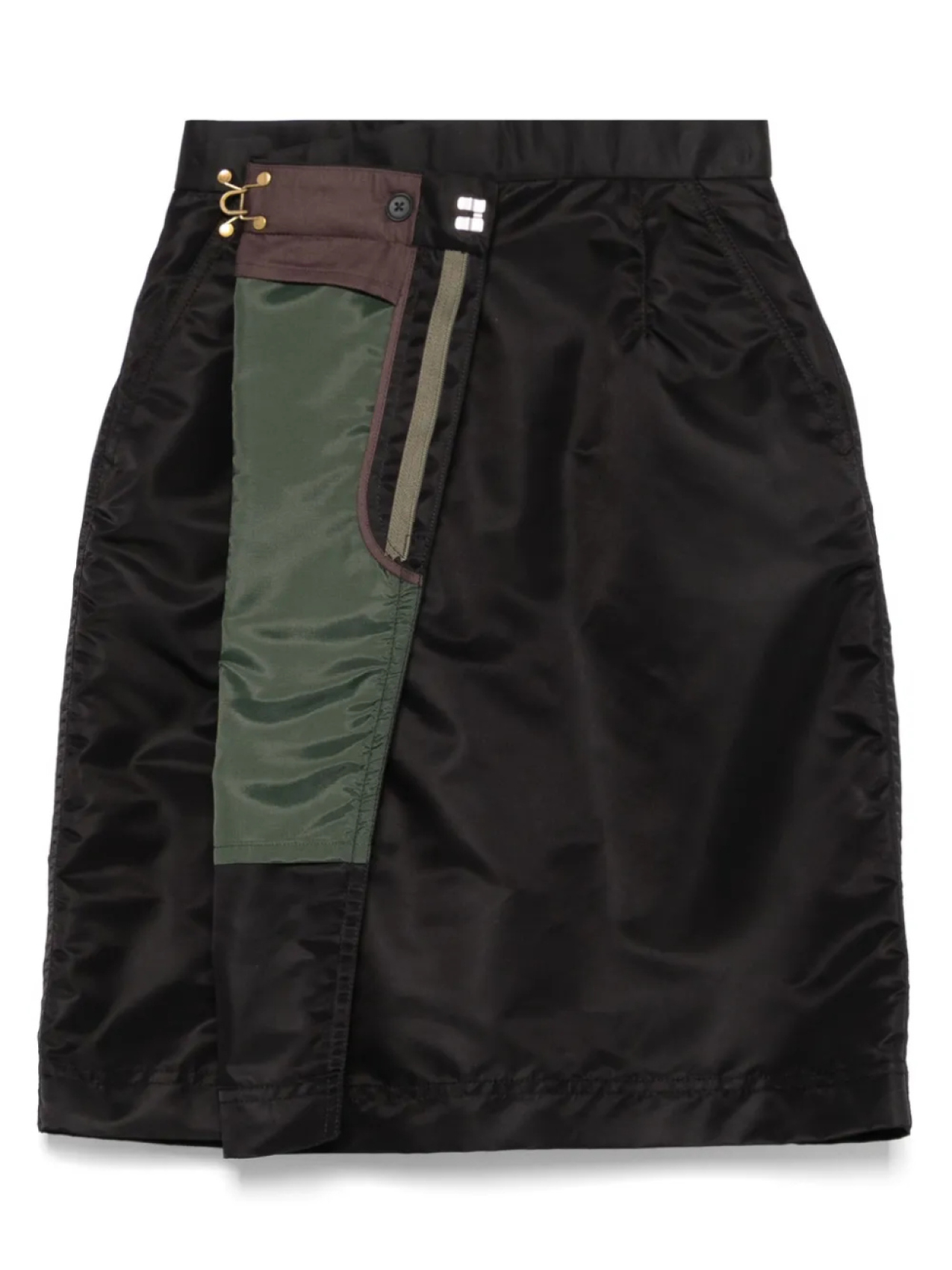 Мини-юбка с перекрывающимися панелями Kolor, черный 
Мини-юбка с перекрывающимися панелями Kolor, черный