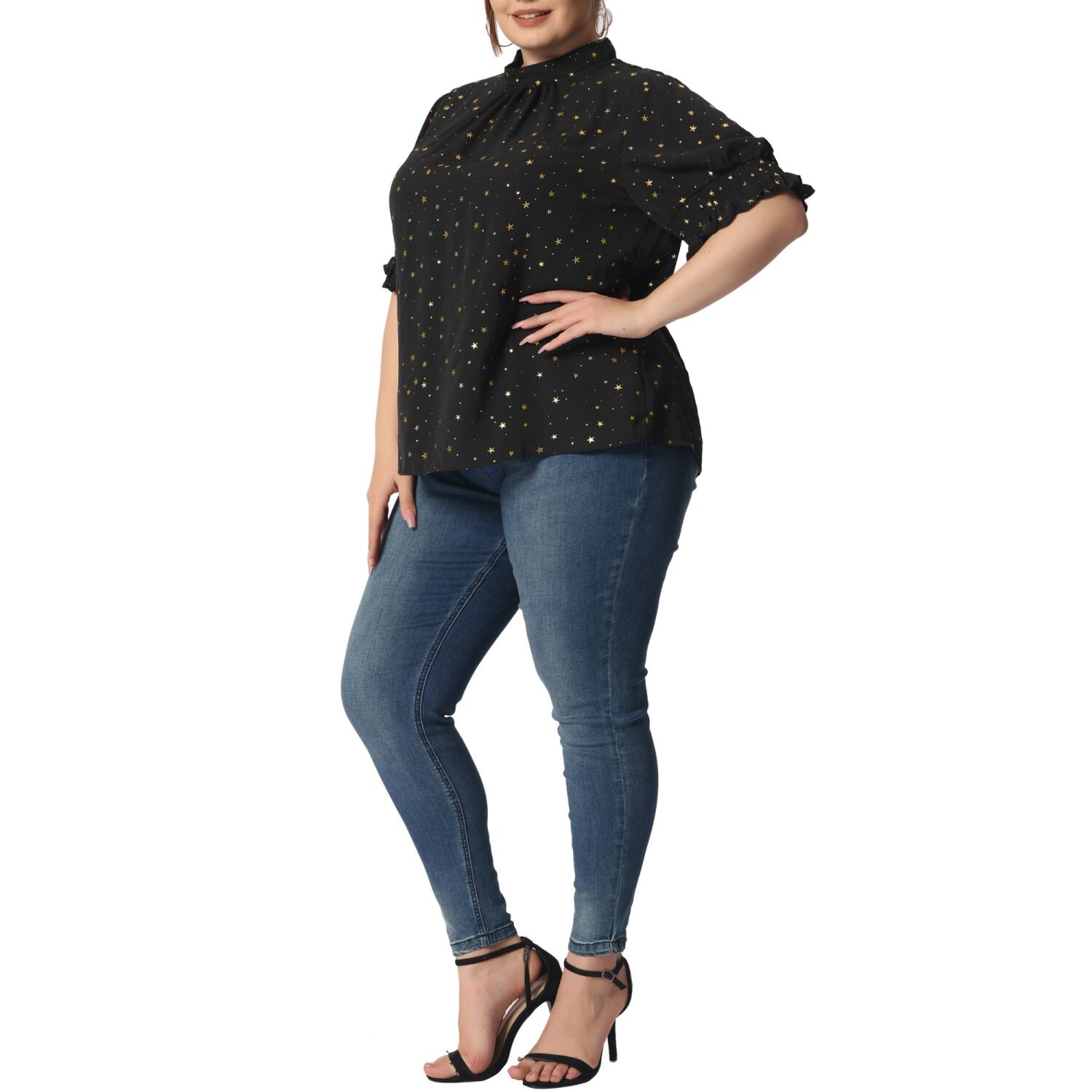 Женский топ больших размеров со складками с воротником-стойкой и геометрическим принтом на рукавах-фонариках Agnes Orinda, зеленый
Женский топ больших размеров со складками с воротником-стойкой и геометрическим принтом на рукавах-фонариках Agnes Orinda, зеленый