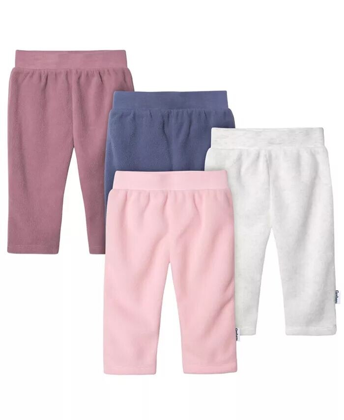 Флисовые штаны для девочек, 4 шт. в упаковке Gerber, розовый 
Флисовые штаны для девочек, 4 шт. в упаковке Gerber, розовый