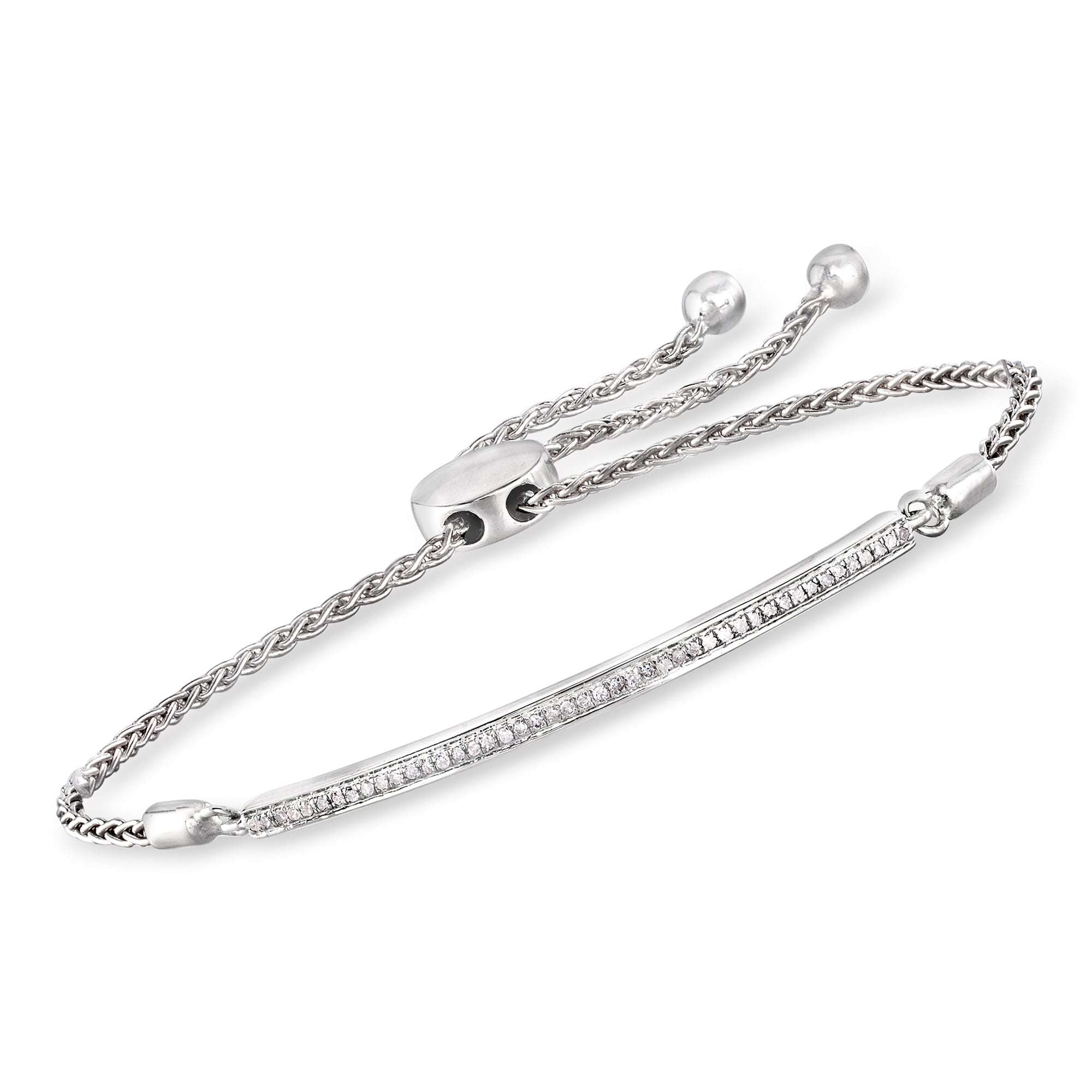Браслет Ross-Simons Diamond Bar Bolo из стерлингового серебра Ross-Simons, белый
Браслет Ross-Simons Diamond Bar Bolo из стерлингового серебра Ross-Simons, белый
