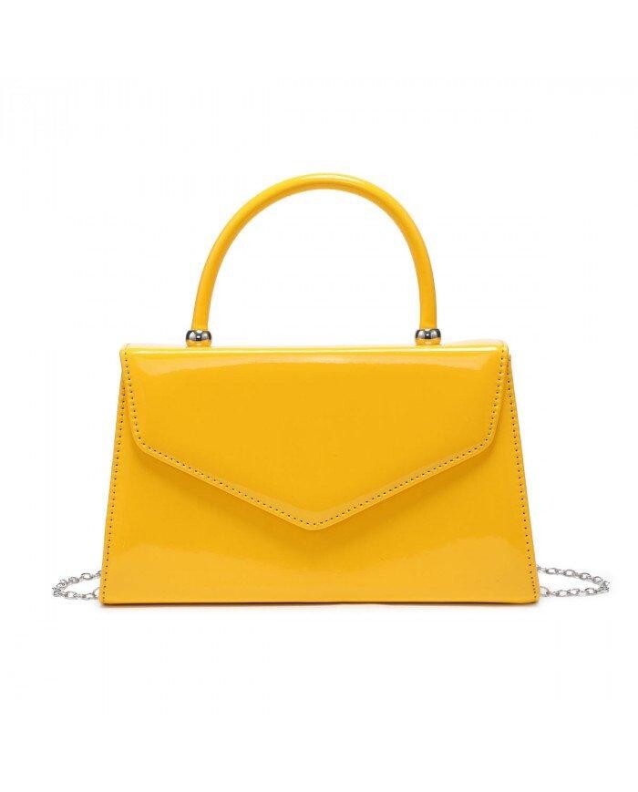 Лакированный клатч с верхней ручкой JFY, желтый
Лакированный клатч с верхней ручкой JFY, желтый