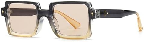 Ретро-солнцезащитные очки в стиле панк с квадратными заклепками для мужчин, защита от УФ-излучения UV400, модный градиент для женщин, трендовые солнцезащитные очки MTZJH, Grey Champagne
Ретро-солнцезащитные очки в стиле панк с квадратными заклепками для мужчин, защита от УФ-излучения UV400, модный градиент для женщин, трендовые солнцезащитные очки MTZJH, Grey Champagne