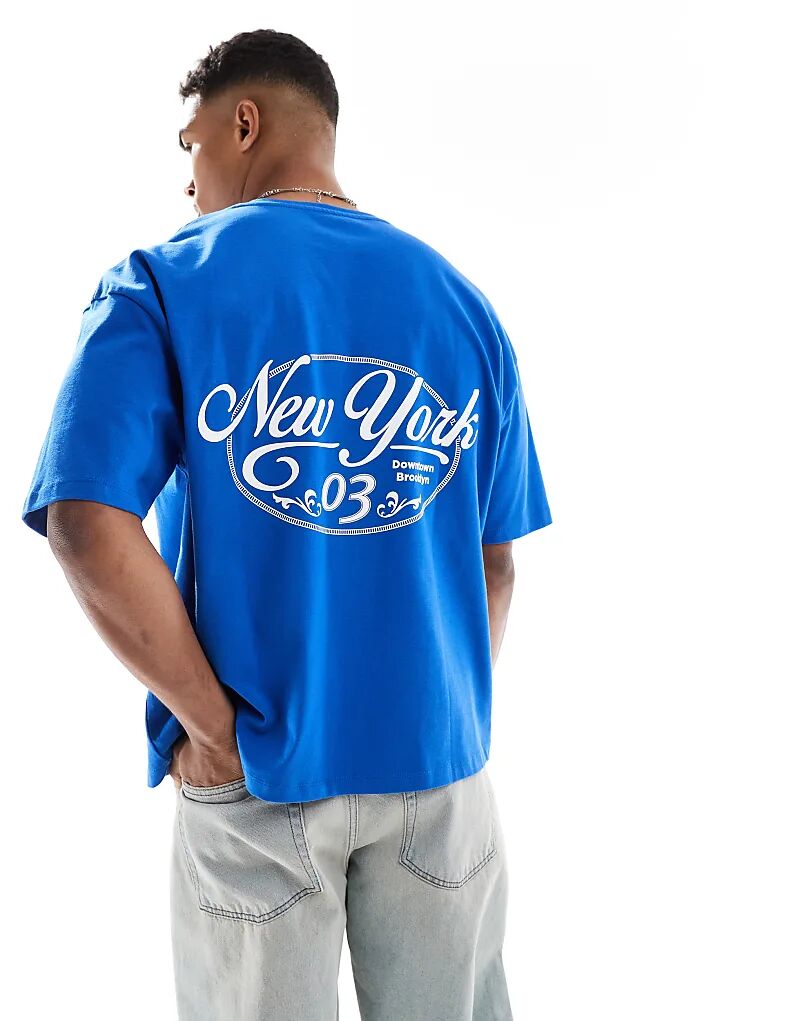 Футболка свободного кроя ASOS DESIGN свободного кроя с принтом города синего цвета
Футболка свободного кроя ASOS DESIGN свободного кроя с принтом города синего цвета