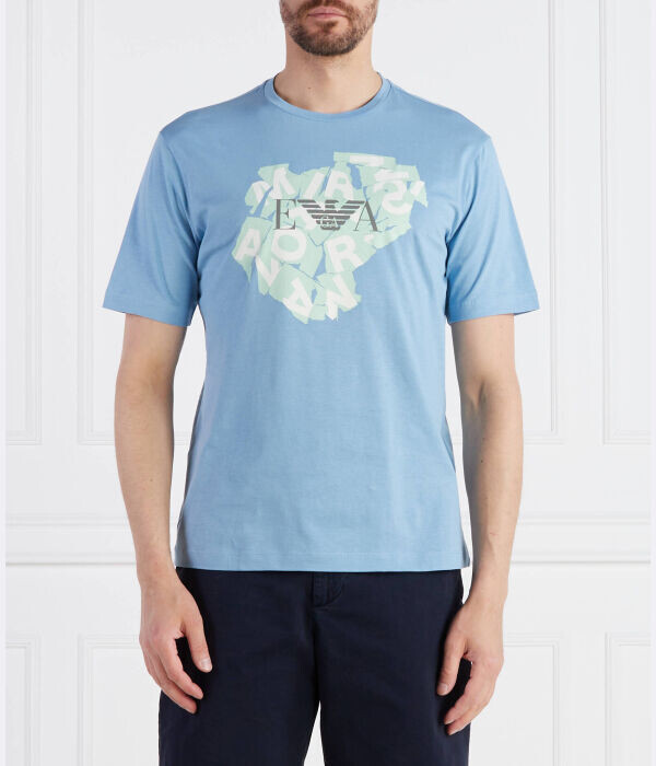 Футболка Emporio Armani хлопковая, голубой
Футболка Emporio Armani хлопковая, голубой