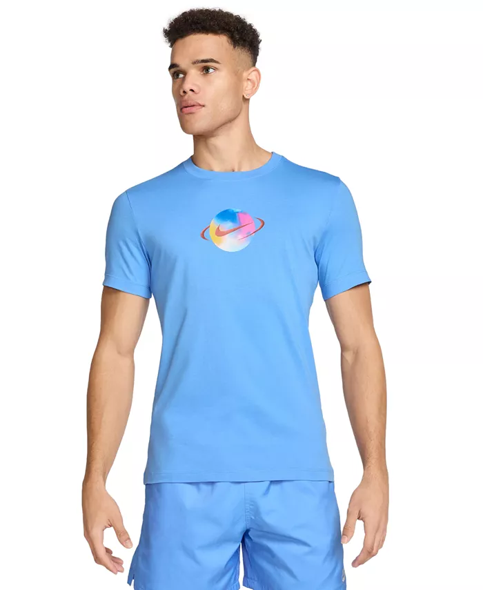 Спортивная футболка с коротким рукавом и принтом для мужчин Nike, синий
Спортивная футболка с коротким рукавом и принтом для мужчин Nike, синий