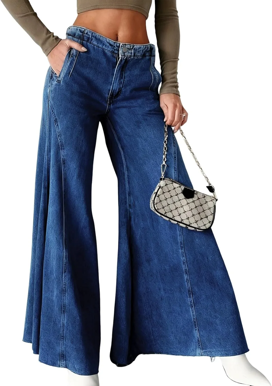 Flare Jeans для женщин High Waisted Bell Bottom с рюшами utcoco
Flare Jeans для женщин High Waisted Bell Bottom с рюшами utcoco