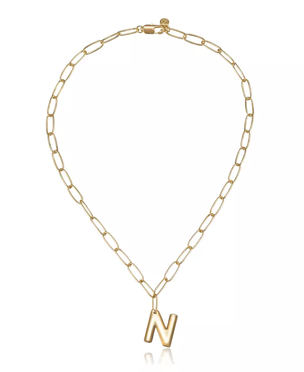Ожерелье с инициалами в виде цепочки-скрепки Ettika, gold-n
Ожерелье с инициалами в виде цепочки-скрепки Ettika, gold-n
