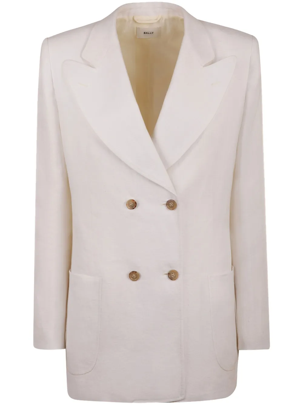 Двубортный льняной пиджак Bally, белый
Двубортный льняной пиджак Bally, белый