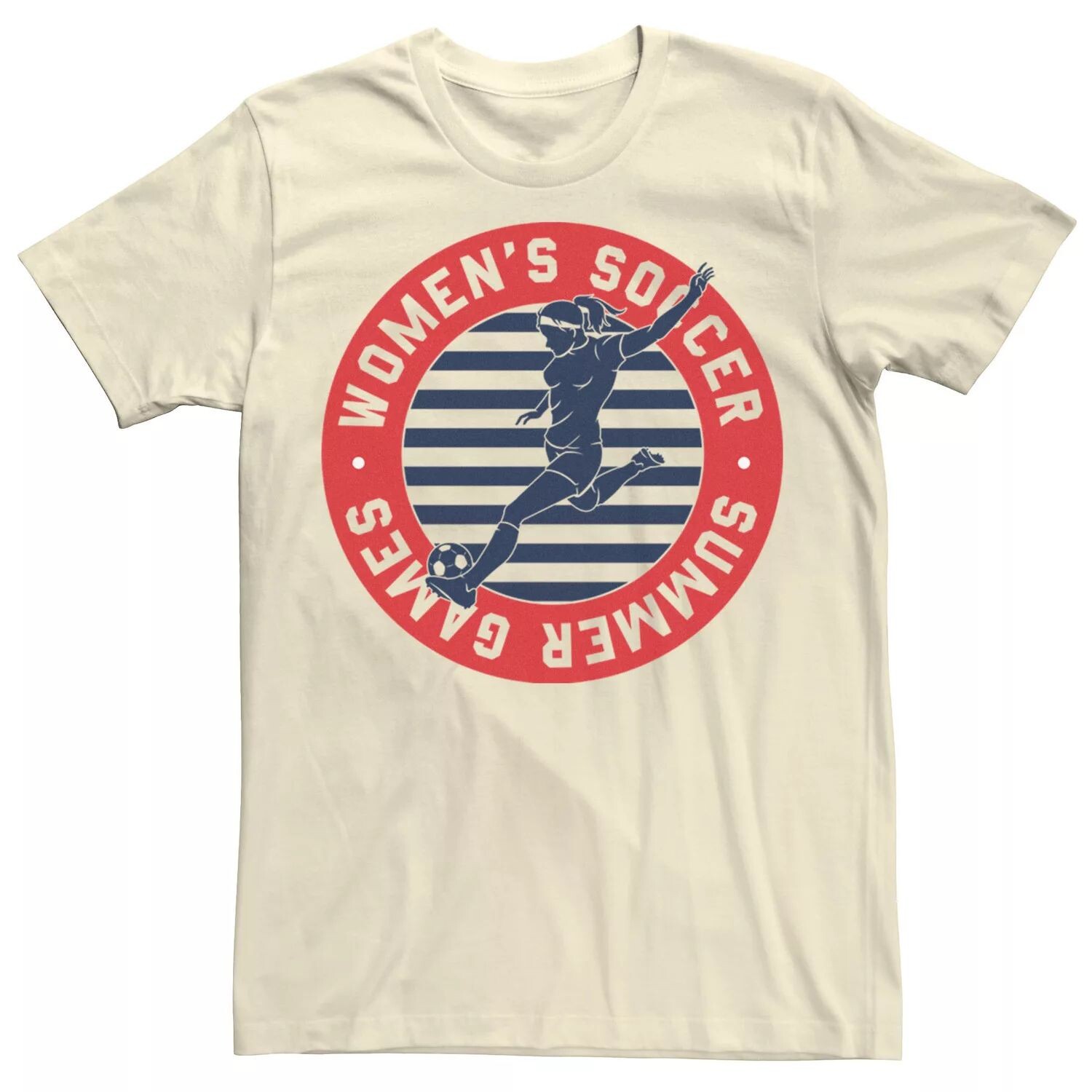 Мужская и женская футболка со значком летних игр по футболу Licensed Character 
Мужская и женская футболка со значком летних игр по футболу Licensed Character