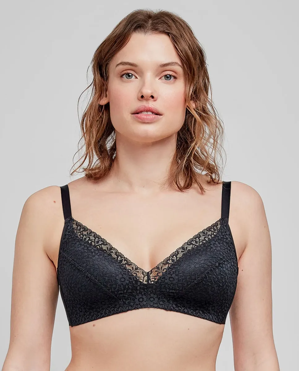 Бюстгальтер без косточек с поролоновыми чашечками из кружевной ткани Gisela, черный
Бюстгальтер без косточек с поролоновыми чашечками из кружевной ткани Gisela, черный