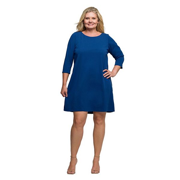 Платье A-line с рукавом три четверти до колена Plus size 24Seven Comfort Apparel, Denim
Платье A-line с рукавом три четверти до колена Plus size 24Seven Comfort Apparel, Denim