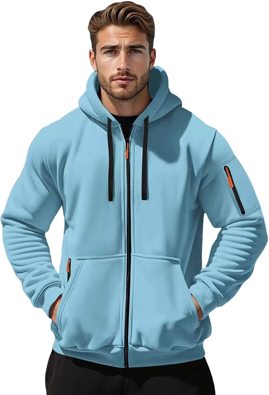 Мужская худи с капюшоном на молнии Slim Fit
Мужская худи с капюшоном на молнии Slim Fit