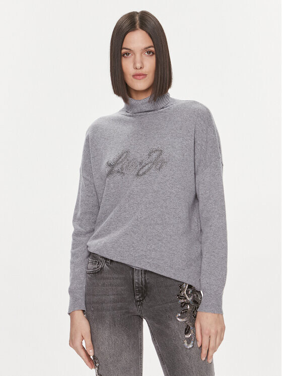 Свитер с высоким воротником обычного кроя Liu Jo, серый
Свитер с высоким воротником обычного кроя Liu Jo, серый