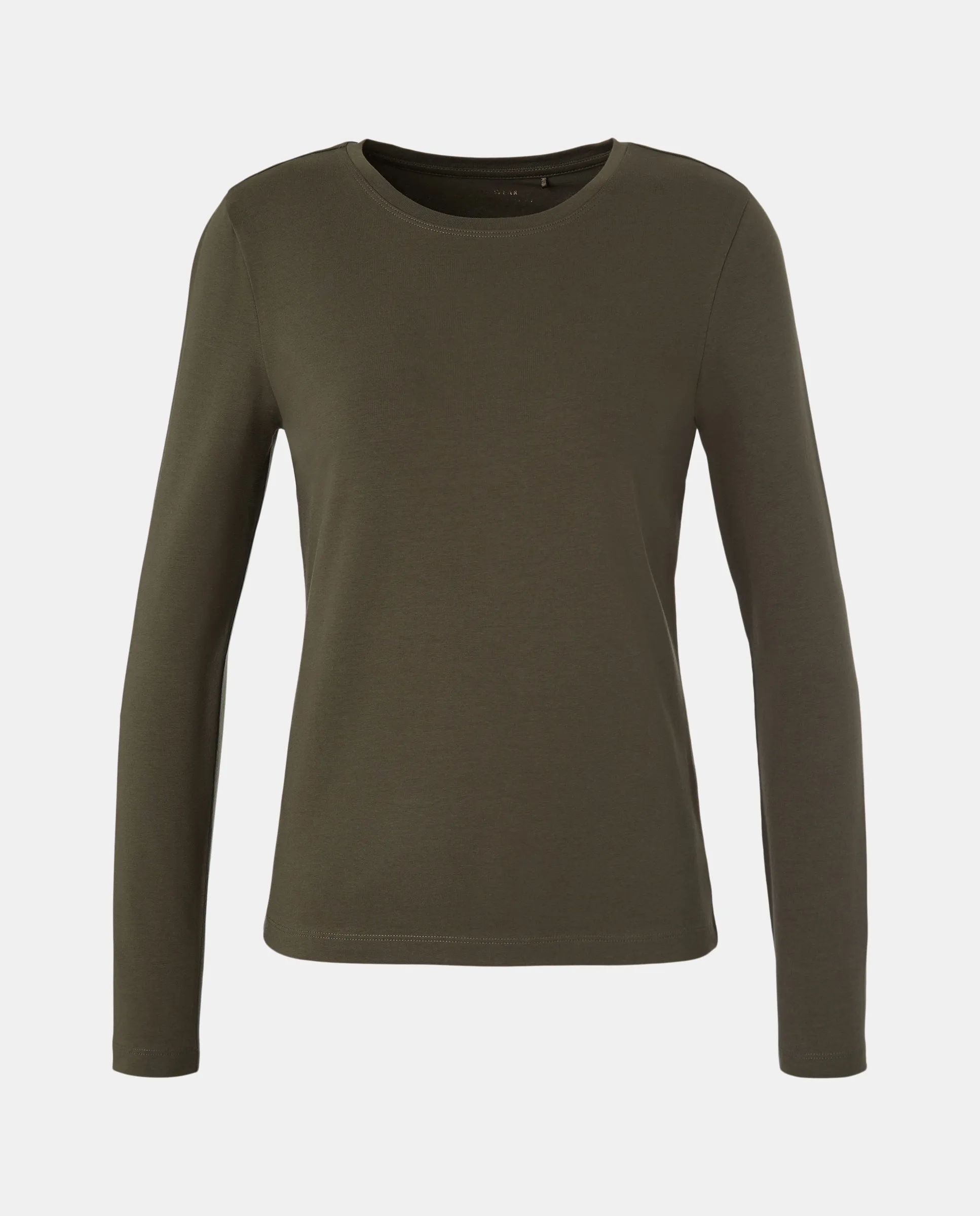 Женская футболка с длинным рукавом и круглым вырезом Easy Wear, темно-зеленый 
Женская футболка с длинным рукавом и круглым вырезом Easy Wear, темно-зеленый