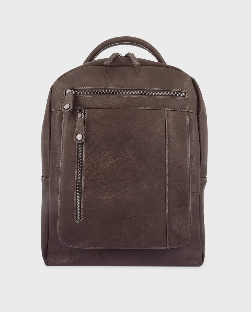 Мужской рюкзак El Potro из коричневой парусины с внутренним отделением для ноутбука
Мужской рюкзак El Potro из коричневой парусины с внутренним отделением для ноутбука