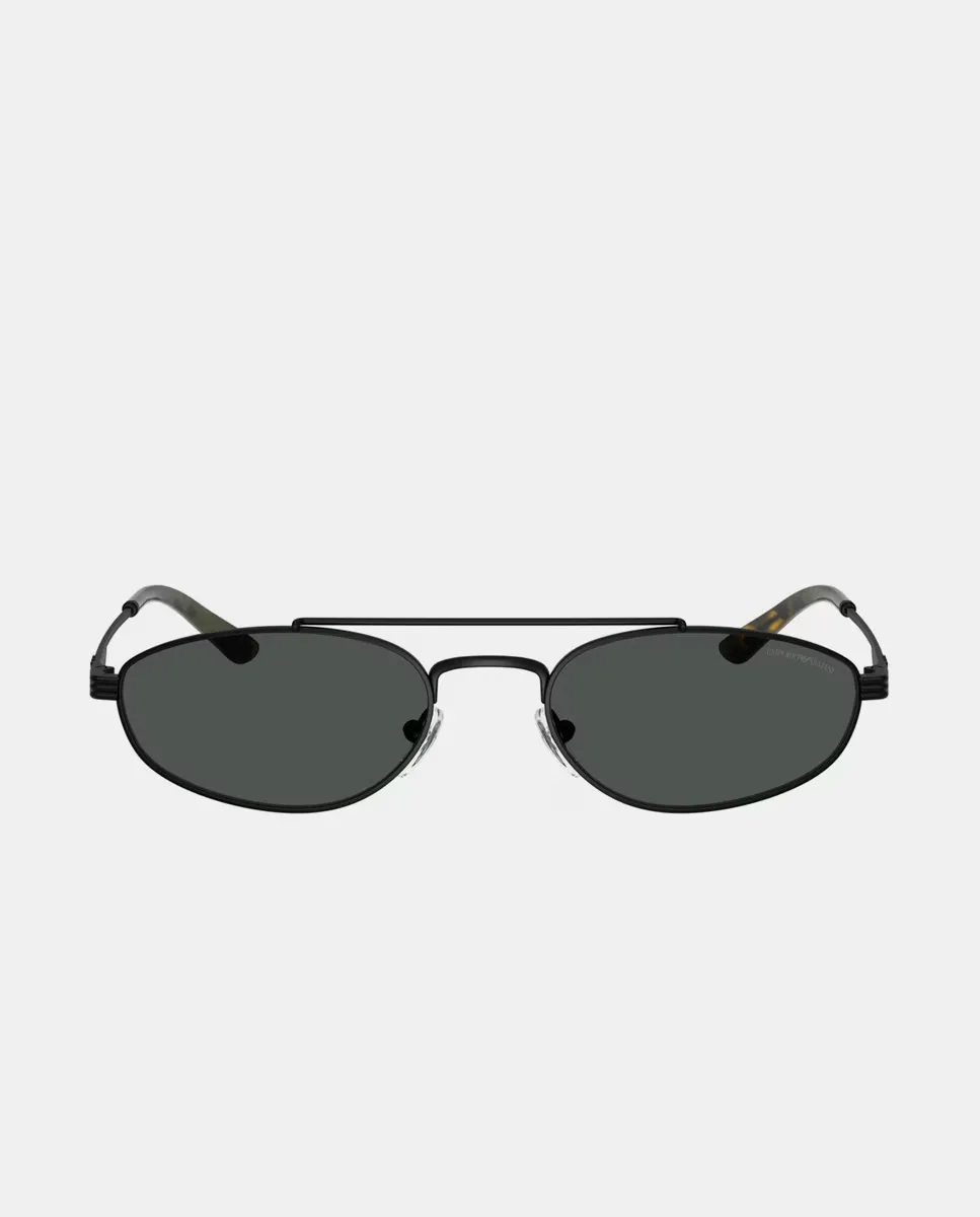 Мужские овальные солнцезащитные очки с металлическим покрытием серого цвета Emporio Armani, черный
Мужские овальные солнцезащитные очки с металлическим покрытием серого цвета Emporio Armani, черный