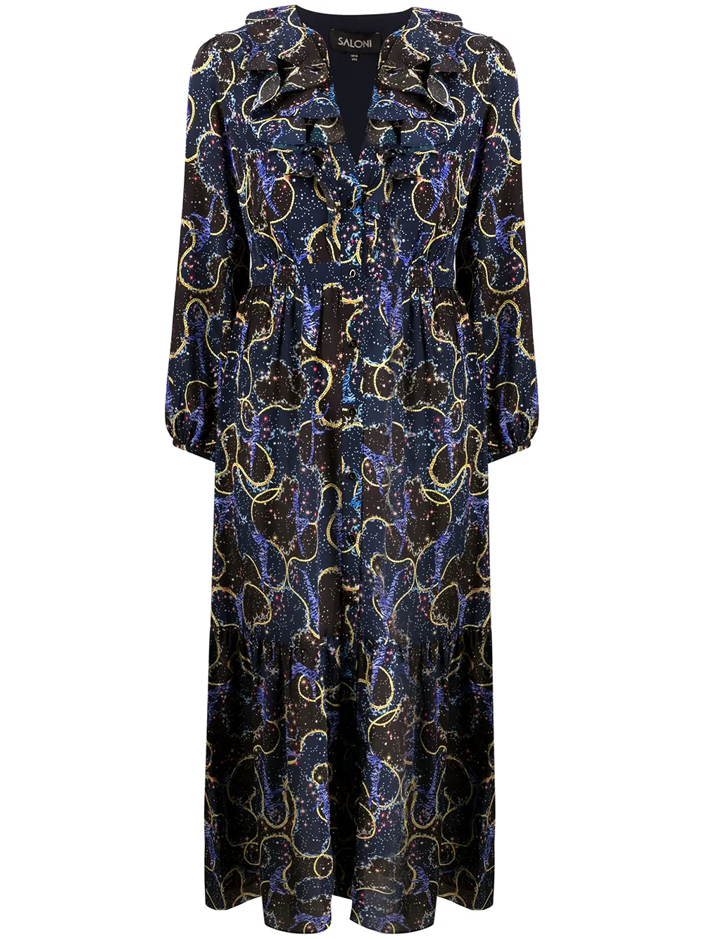 Расклешенное платье с принтом Saloni, синий
Расклешенное платье с принтом Saloni, синий