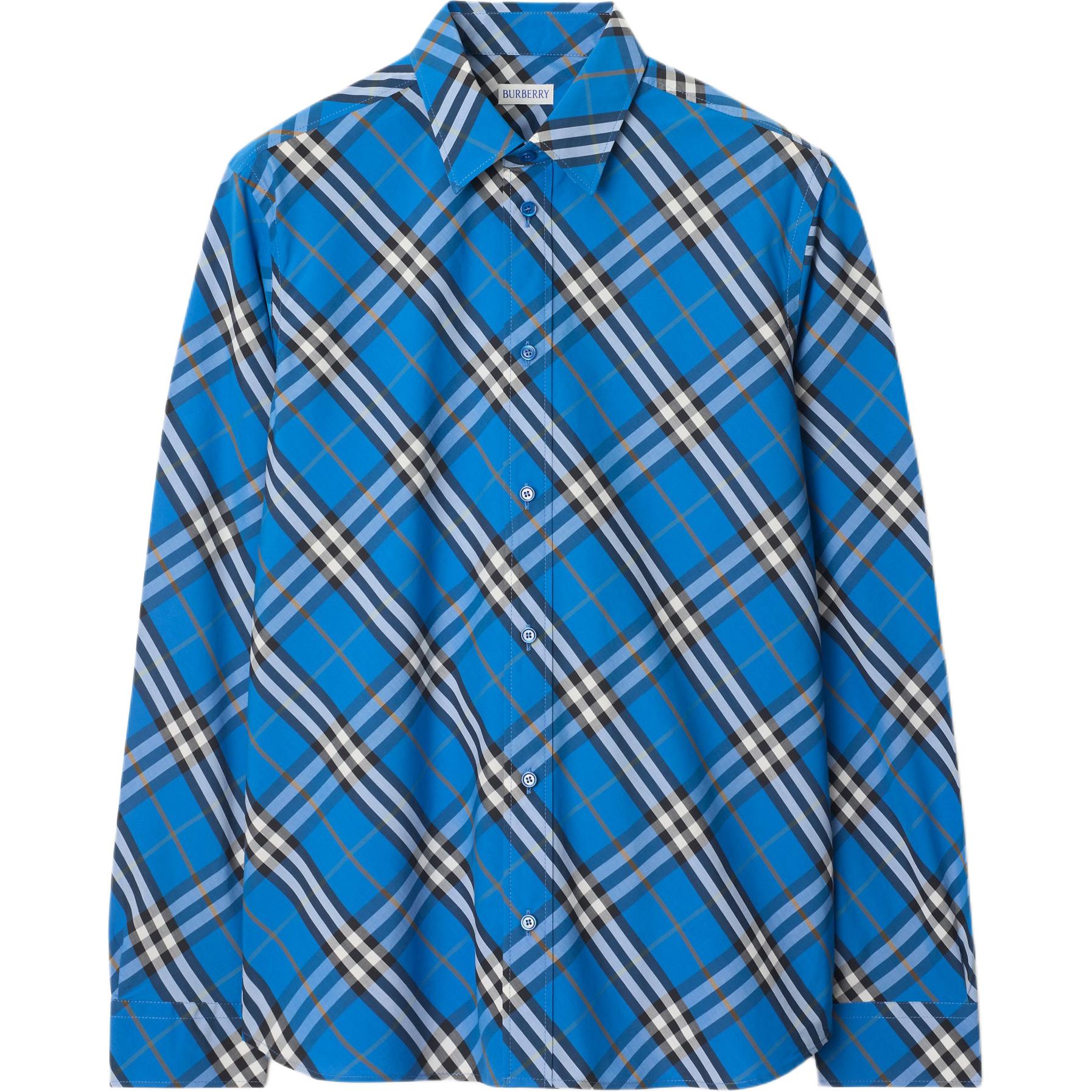 Клетчатая хлопковая рубашка Burberry, синий
Клетчатая хлопковая рубашка Burberry, синий