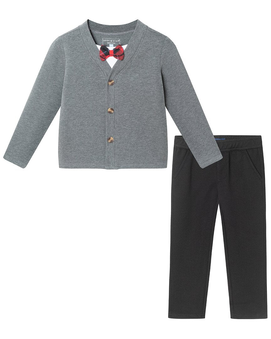 Кардиган Энди и Эвана и клетчатый галстук-бабочка Andy & Evan, серый
Кардиган Энди и Эвана и клетчатый галстук-бабочка Andy & Evan, серый