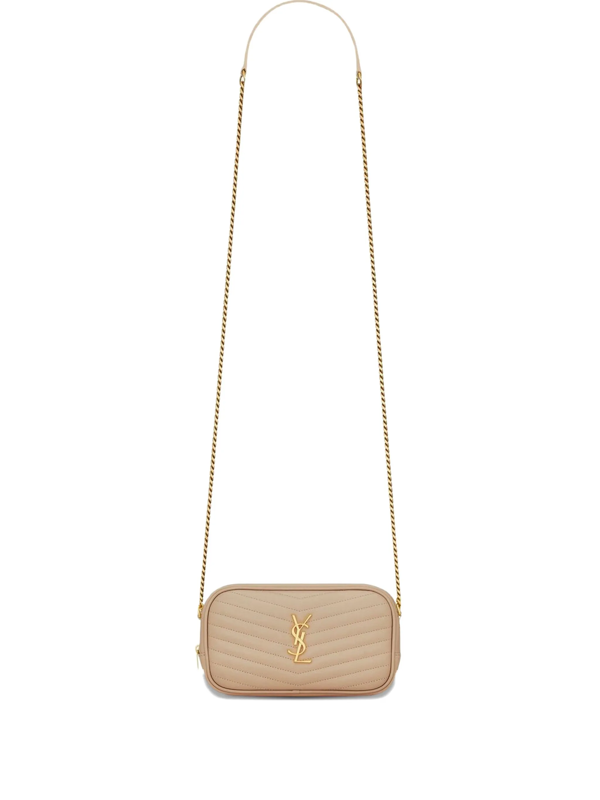 Стеганая мини-сумка Saint Laurent, бежевый
Стеганая мини-сумка Saint Laurent, бежевый