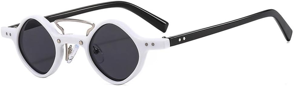 Модные маленькие солнцезащитные очки для женщин в стиле ретро с двойной перемычкой, прозрачными линзами цвета океана, защитой от УФ-излучения UV400; мужские солнцезащитные очки в стиле панк с заклепками TKKTLLT, White Black Grey
Модные маленькие солнцезащитные очки для женщин в стиле ретро с двойной перемычкой, прозрачными линзами цвета океана, защитой от УФ-излучения UV400; мужские солнцезащитные очки в стиле панк с заклепками TKKTLLT, White Black Grey