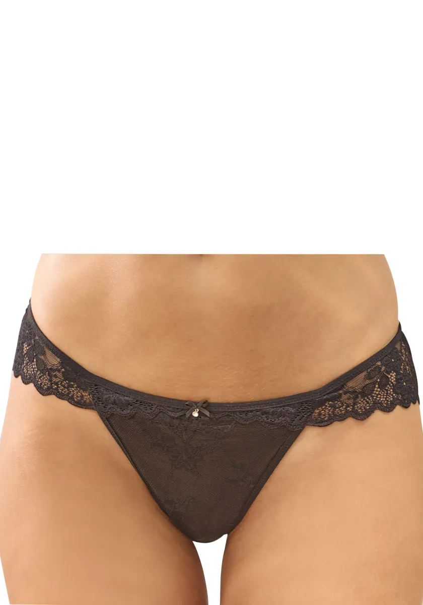 Трусики Vivance из нежного жаккардового кружева с элегантной фурнитурой, черный
Трусики Vivance из нежного жаккардового кружева с элегантной фурнитурой, черный