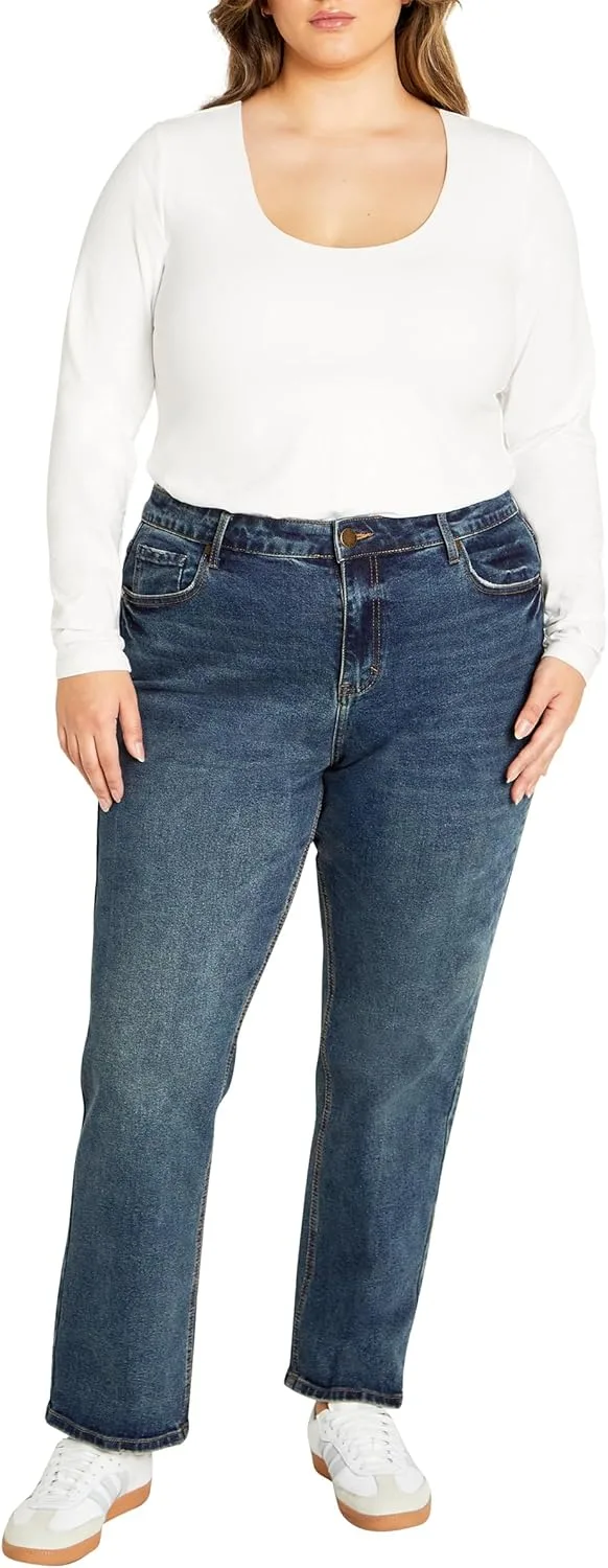 City Chic Women's Plus Size Jean Amira Straight
City Chic Women's Plus Size Jean Amira Straight