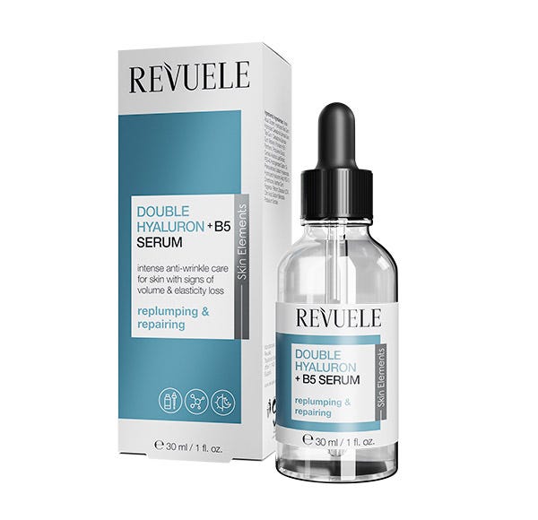 Увлажняющая сыворотка для лица REVUELE Double Hyaluron + B5
Увлажняющая сыворотка для лица REVUELE Double Hyaluron + B5