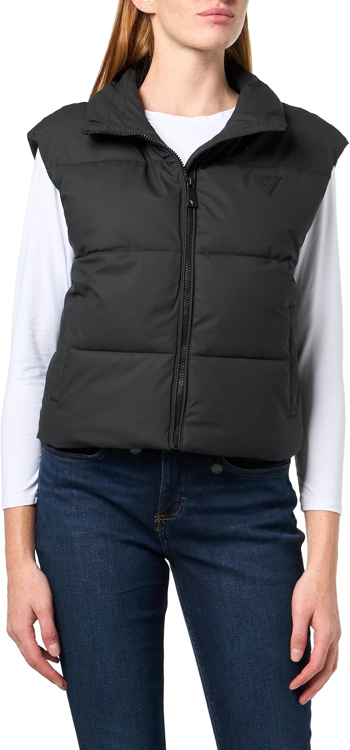 GUESS женская укороченная стеганая жилетка Eve, Jet Black
GUESS женская укороченная стеганая жилетка Eve, Jet Black